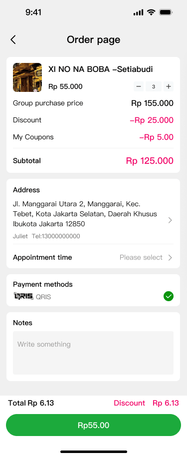 Konfirmasi pesanan